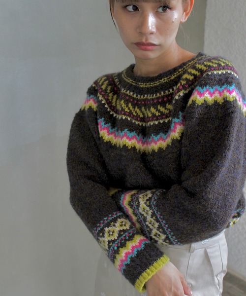 SANSeLF(サンセルフ)の「nordic knit【SANSeLF】sew24a001(ニット/セーター・レディース・マルチ・FREE)」の7枚目の写真