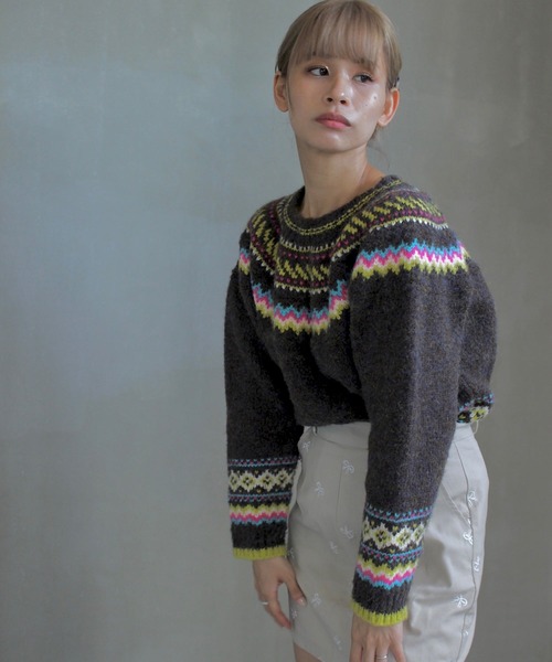 SANSeLF(サンセルフ)の「nordic knit【SANSeLF】sew24a001(ニット/セーター・レディース・マルチ・FREE)」の8枚目の写真