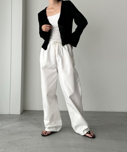 CANAL JEAN（キャナルジーン）の「El mar　サマーVネックカーディガン（カーディガン/ボレロ・レディース・ベージュ/ブラック/ホワイト・ONE SIZE）」の12枚目の写真