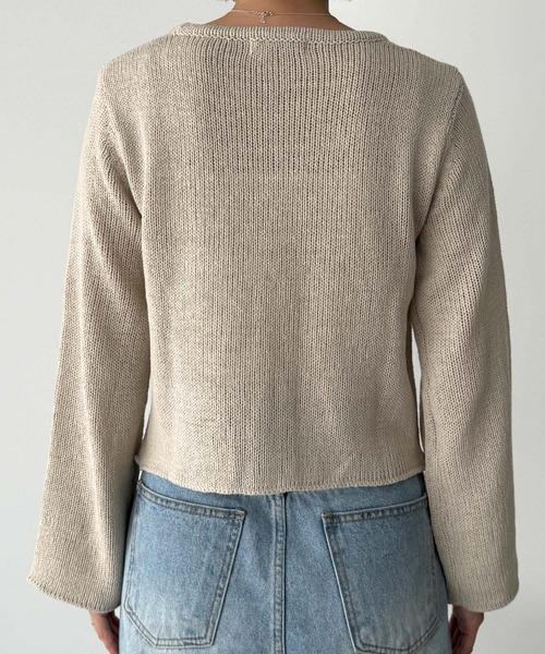 CANAL JEAN（キャナルジーン）の「El mar　サマーVネックカーディガン（カーディガン/ボレロ・レディース・ベージュ/ブラック/ホワイト・ONE SIZE）」の16枚目の写真