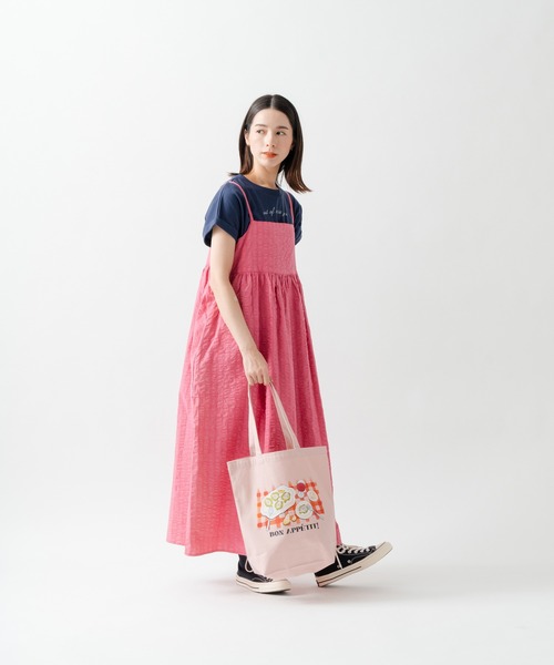 Kelen（ケレン）の「「KELEN/ケレン」シェフズディナープリントトート / ARTI TOTE（トートバッグ・レディース・ナチュラル/ピンク/サックスブルー・FREE）」の7枚目の写真