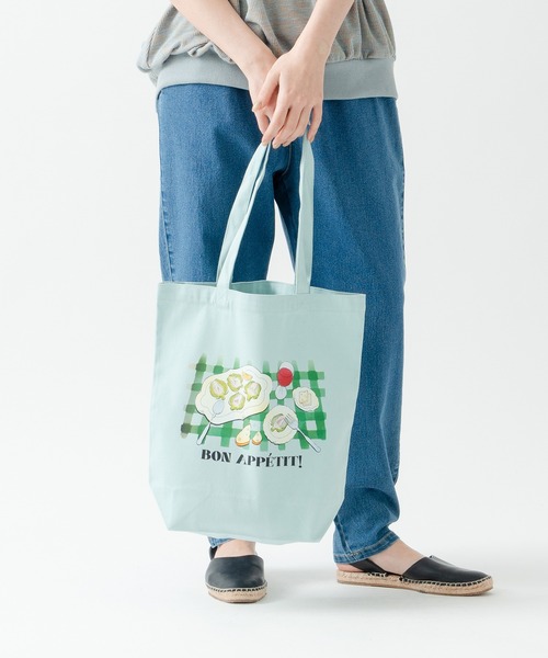 Kelen（ケレン）の「「KELEN/ケレン」シェフズディナープリントトート / ARTI TOTE（トートバッグ・レディース・ナチュラル/ピンク/サックスブルー・FREE）」の11枚目の写真