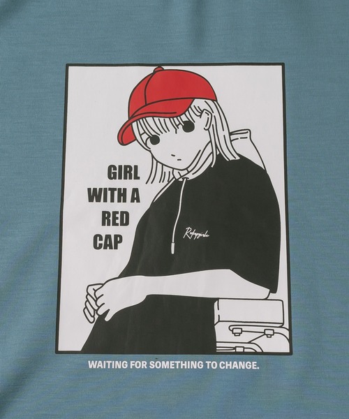 Red Cap Girl(レッドキャプガール)の「【Red Cap Girl/レッドキャップガール】ガールイラストバックプリントポンチフーディー/オーバーサイズ/ユニセックス/推し活(パーカー・メンズ・ホワイト/グレー/ブルー/ブラック・M/L)」の11枚目の写真