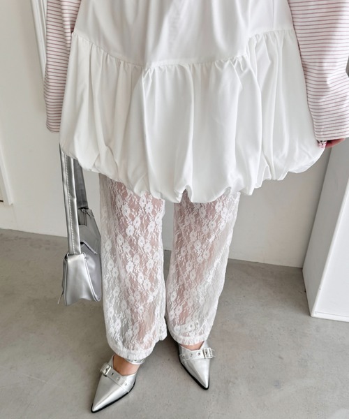 Loueme(ルエム)の「バルーンミニスカート(スカート・レディース・ホワイト/ブラック・FREE)」の12枚目の写真