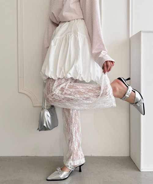 Loueme(ルエム)の「バルーンミニスカート(スカート・レディース・ホワイト/ブラック・FREE)」の11枚目の写真