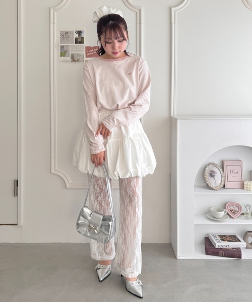 Loueme(ルエム)の「バルーンミニスカート(スカート・レディース・ホワイト/ブラック・FREE)」の14枚目の写真