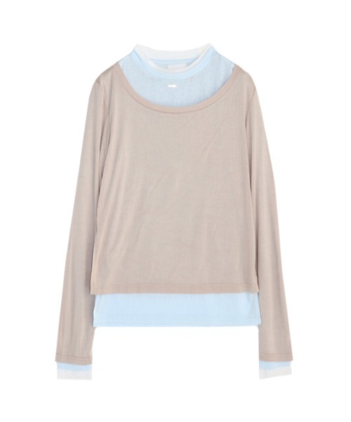 AMAIL（アマイル）の「Layered millefeuille cloth（Tシャツ/カットソー・レディース・ホワイト/ベージュ・FREE）」の9枚目の写真