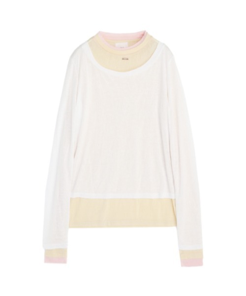 AMAIL（アマイル）の「Layered millefeuille cloth（Tシャツ/カットソー・レディース・ホワイト/ベージュ・FREE）」の10枚目の写真