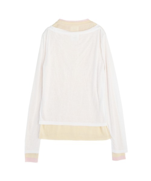 AMAIL（アマイル）の「Layered millefeuille cloth（Tシャツ/カットソー・レディース・ホワイト/ベージュ・FREE）」の11枚目の写真