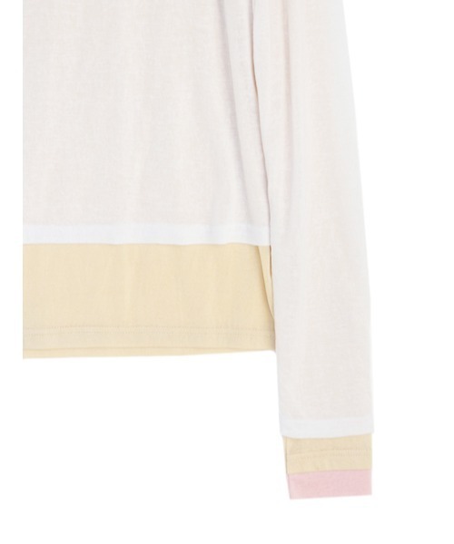 AMAIL（アマイル）の「Layered millefeuille cloth（Tシャツ/カットソー・レディース・ホワイト/ベージュ・FREE）」の13枚目の写真