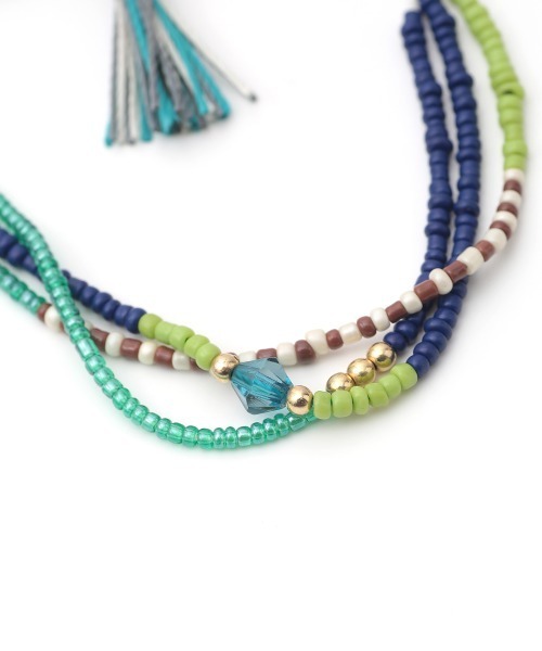 チチカカ（チチカカ）の「タッセルビーズブレスレット（ブレスレット・レディース・ブルー/ブラウン・FREE）」の5枚目の写真