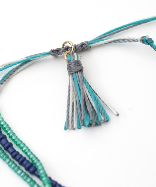 チチカカ（チチカカ）の「タッセルビーズブレスレット（ブレスレット・レディース・ブルー/ブラウン・FREE）」の6枚目の写真