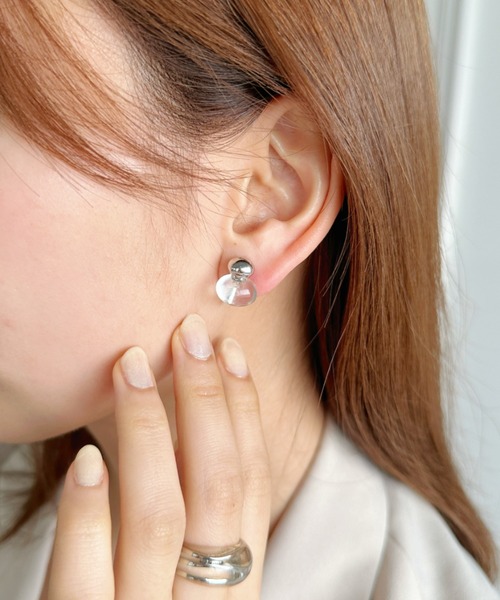 セール】クリアデザインピアス（ピアス（両耳用））｜sowang