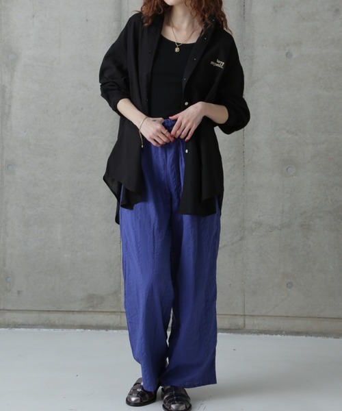 rbby ROSEBUD（アールビーバイローズバッド）の「(rbby ROSEBUD)サッカーイージーパンツ（その他パンツ・レディース・ホワイト/ブラック/ブルー・FREE）」の14枚目の写真