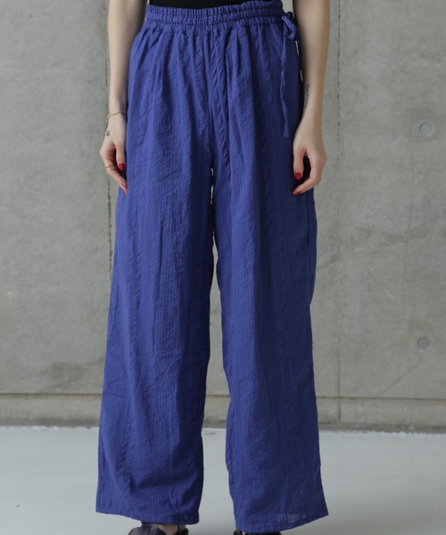 rbby ROSEBUD（アールビーバイローズバッド）の「(rbby ROSEBUD)サッカーイージーパンツ（その他パンツ・レディース・ホワイト/ブラック/ブルー・FREE）」の17枚目の写真