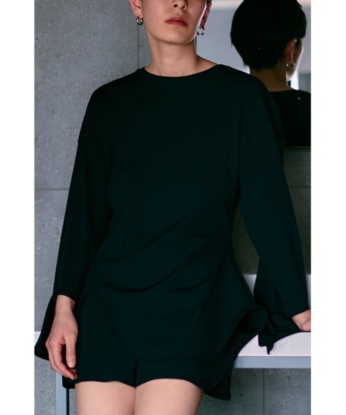 【奏】nagonstans ナゴンスタンス　水着　38 ブラック nagonstans（ナゴンスタンス）の「BRISTOL Bend Sleeve rash guard