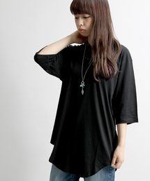 WEGO | WEGO/オーバーサイズ5分袖ラウンドTシャツ(Tシャツ/カットソー)