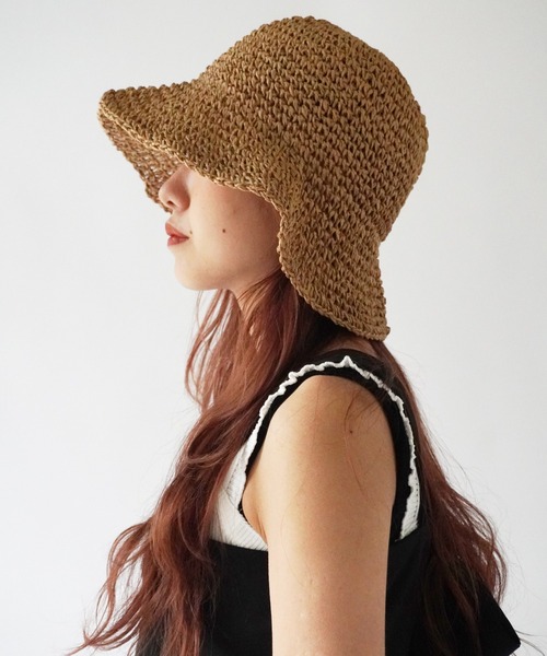 Jelly moo（ジェリームー）の「【 Jelly moo / ジェリームー 】 ナチュラル 麦わら ペーパーハット #（ニットキャップ/ビーニー・レディース・ライトベージュ/ベージュ・FREE）」の9枚目の写真