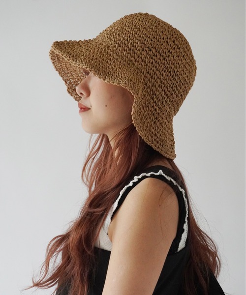 Jelly moo（ジェリームー）の「【 Jelly moo / ジェリームー 】 ナチュラル 麦わら ペーパーハット #（ニットキャップ/ビーニー・レディース・ライトベージュ/ベージュ・FREE）」の10枚目の写真