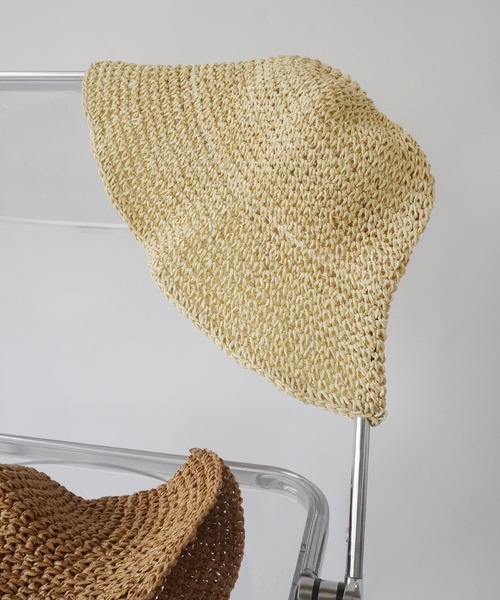 Jelly moo（ジェリームー）の「【 Jelly moo / ジェリームー 】 ナチュラル 麦わら ペーパーハット #（ニットキャップ/ビーニー・レディース・ライトベージュ/ベージュ・FREE）」の19枚目の写真