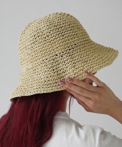 Jelly moo（ジェリームー）の「【 Jelly moo / ジェリームー 】 ナチュラル 麦わら ペーパーハット #（ニットキャップ/ビーニー・レディース・ライトベージュ/ベージュ・FREE）」の14枚目の写真