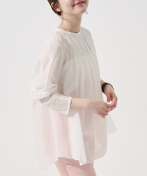 IENA（イエナ）の「《追加》コットンボイルギャザーブラウス（シャツ