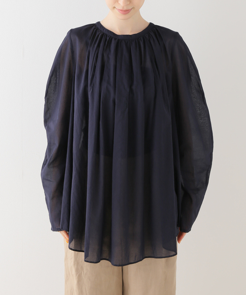 IENA（イエナ）の「《追加》コットンボイルギャザーブラウス（シャツ 