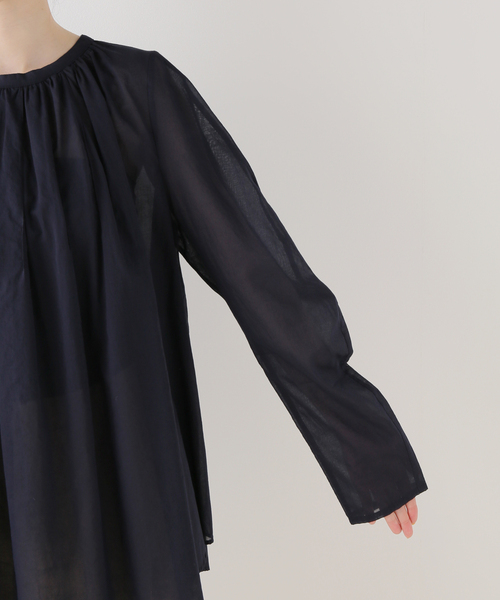 IENA（イエナ）の「《追加》コットンボイルギャザーブラウス（シャツ