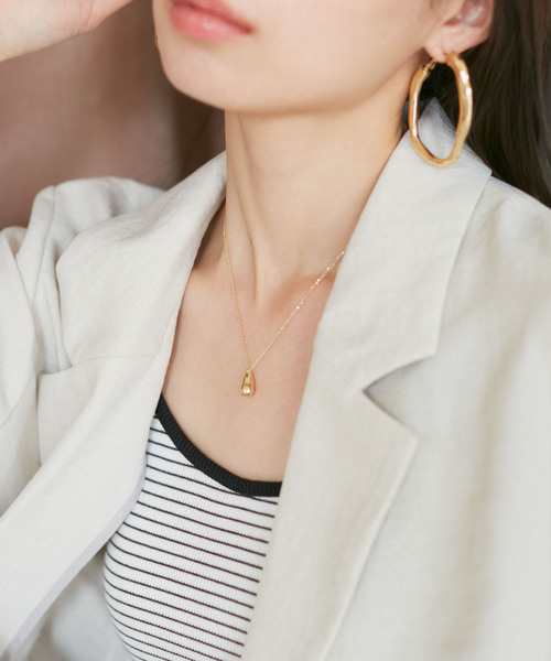 VIS（ビス）の「メタルドロップトップネックレス（ネックレス・レディース・シルバー/ゴールド・FREE）」の2枚目の写真