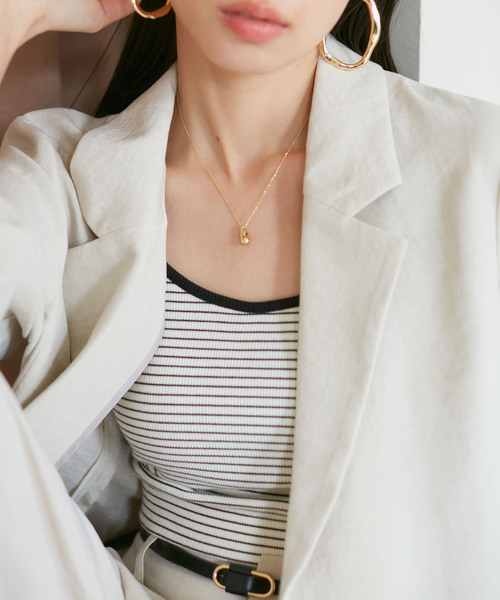 VIS（ビス）の「メタルドロップトップネックレス（ネックレス・レディース・シルバー/ゴールド・FREE）」の5枚目の写真