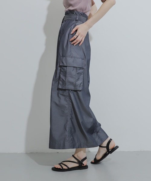 SENSE OF PLACE by URBAN RESEARCH（センスオブプレイスバイアーバンリサーチ）の「ベルトツキミリタリースリットスカート（スカート・レディース・チャコールグレー/ピンク/ベージュ・ONE）」の12枚目の写真