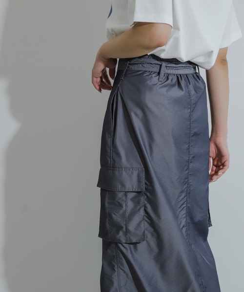 SENSE OF PLACE by URBAN RESEARCH（センスオブプレイスバイアーバンリサーチ）の「ベルトツキミリタリースリットスカート（スカート・レディース・チャコールグレー/ピンク/ベージュ・ONE）」の15枚目の写真