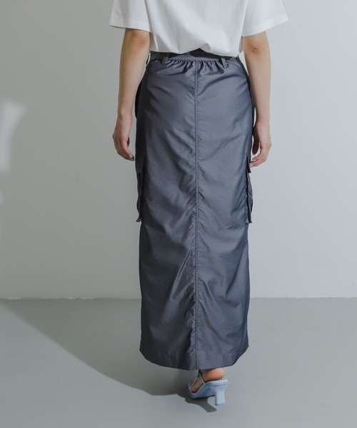 SENSE OF PLACE by URBAN RESEARCH（センスオブプレイスバイアーバンリサーチ）の「ベルトツキミリタリースリットスカート（スカート・レディース・チャコールグレー/ピンク/ベージュ・ONE）」の18枚目の写真