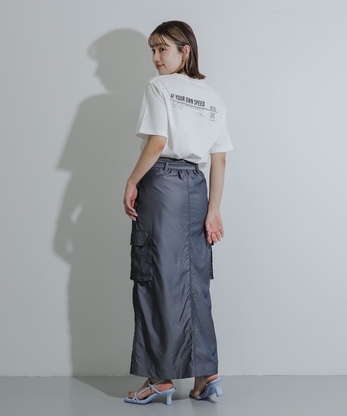 SENSE OF PLACE by URBAN RESEARCH（センスオブプレイスバイアーバンリサーチ）の「ベルトツキミリタリースリットスカート（スカート・レディース・チャコールグレー/ピンク/ベージュ・ONE）」の20枚目の写真