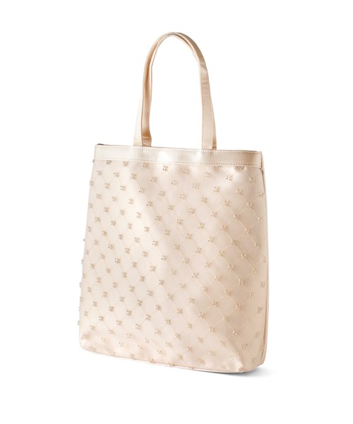 ANEMONE（アネモネ）の「ビーズ×チュールサブバッグ（ハンドバッグ・レディース・ベージュ/ブラック/シルバー・FREE）」の5枚目の写真