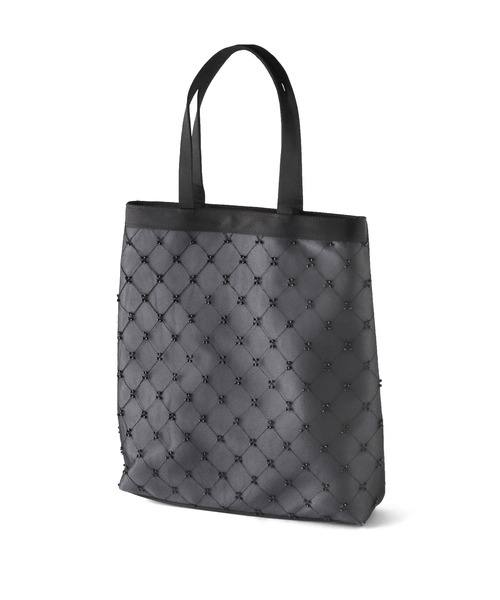 ANEMONE（アネモネ）の「ビーズ×チュールサブバッグ（ハンドバッグ・レディース・ベージュ/ブラック/シルバー・FREE）」の6枚目の写真