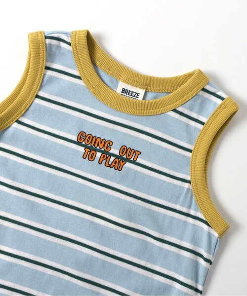 BREEZE(ブリーズ)の「マルチボーダータンクトップ(タンクトップ・キッズ・アイボリー/サックスブルー・80/90/100/110/120/130/140)」の8枚目の写真