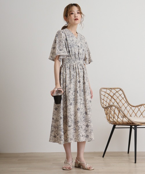 MARBLE WALTS（マーブルワルツ）の「MARBLE WALTZ　ウエストシャーリング半袖ワンピース（ワンピース・レディース・ピンクベージュ/ブラック/キナリ/ベージュ・M）」の13枚目の写真