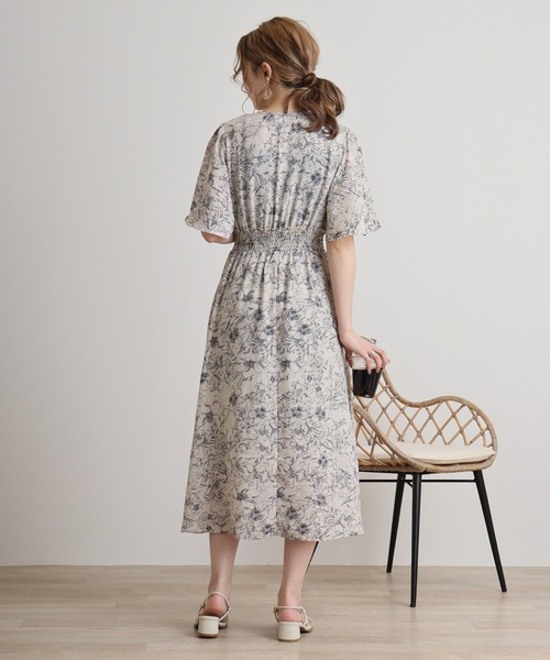 MARBLE WALTS（マーブルワルツ）の「MARBLE WALTZ　ウエストシャーリング半袖ワンピース（ワンピース・レディース・ピンクベージュ/ブラック/キナリ/ベージュ・M）」の15枚目の写真