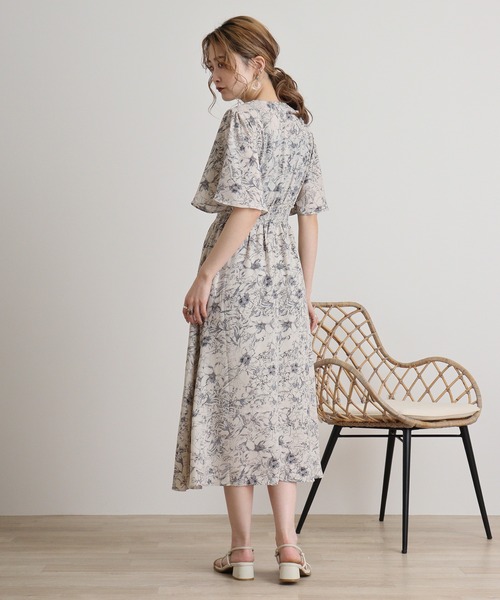 MARBLE WALTS（マーブルワルツ）の「MARBLE WALTZ　ウエストシャーリング半袖ワンピース（ワンピース・レディース・ピンクベージュ/ブラック/キナリ/ベージュ・M）」の16枚目の写真