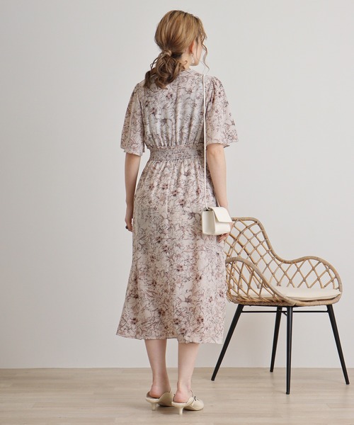 MARBLE WALTS（マーブルワルツ）の「MARBLE WALTZ　ウエストシャーリング半袖ワンピース（ワンピース・レディース・ピンクベージュ/ブラック/キナリ/ベージュ・M）」の19枚目の写真