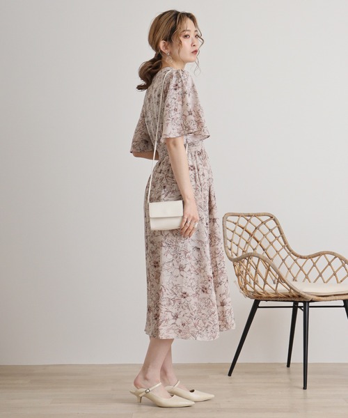 MARBLE WALTS（マーブルワルツ）の「MARBLE WALTZ　ウエストシャーリング半袖ワンピース（ワンピース・レディース・ピンクベージュ/ブラック/キナリ/ベージュ・M）」の20枚目の写真