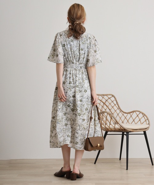 MARBLE WALTS（マーブルワルツ）の「MARBLE WALTZ　ウエストシャーリング半袖ワンピース（ワンピース・レディース・ピンクベージュ/ブラック/キナリ/ベージュ・M）」の8枚目の写真