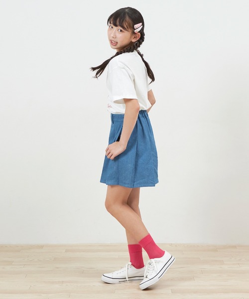 trois lapins kp（トロワラパンケーピー）の「プリーツショートパンツ(140～160)（その他パンツ・キッズ・サックスブルー/ブルー・140cm/150cm/160cm）」の7枚目の写真