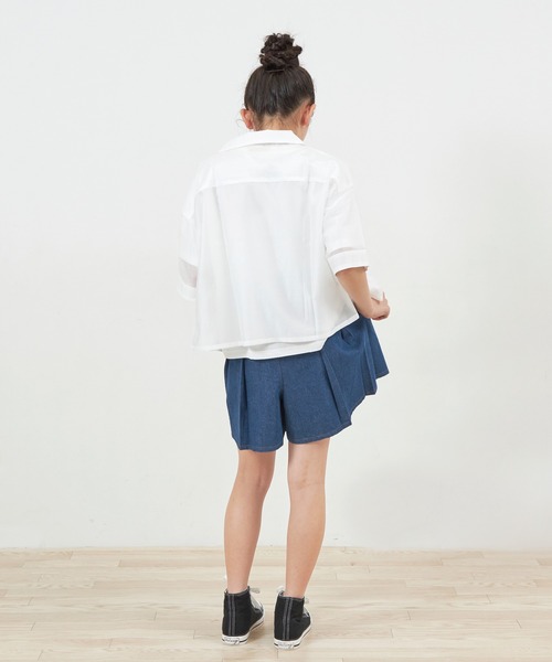 trois lapins kp（トロワラパンケーピー）の「プリーツショートパンツ(140～160)（その他パンツ・キッズ・サックスブルー/ブルー・140cm/150cm/160cm）」の22枚目の写真