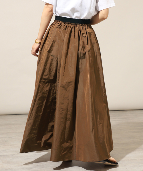 VERMEIL par iena（ヴェルメイユパーイエナ）の「《追加》グログランゴムタフタスカート（スカート・レディース・ブルー/ブラウン・36/38）」の19枚目の写真