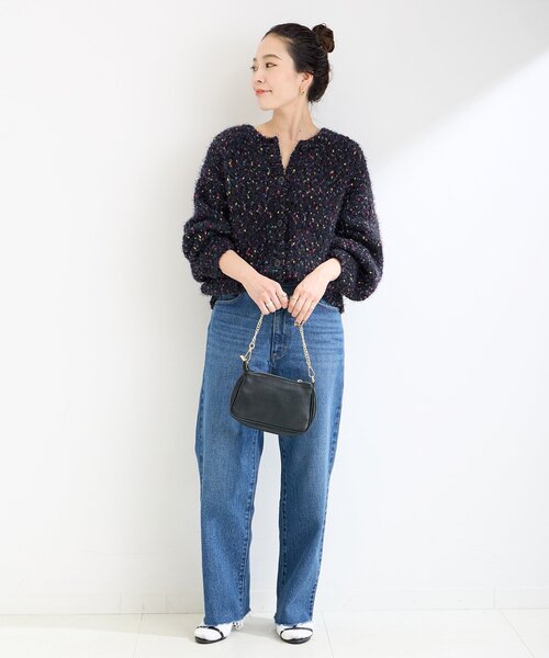 ポコポコヤーンミックス2WAYカーディガン（カーディガン/ボレロ）｜B.C