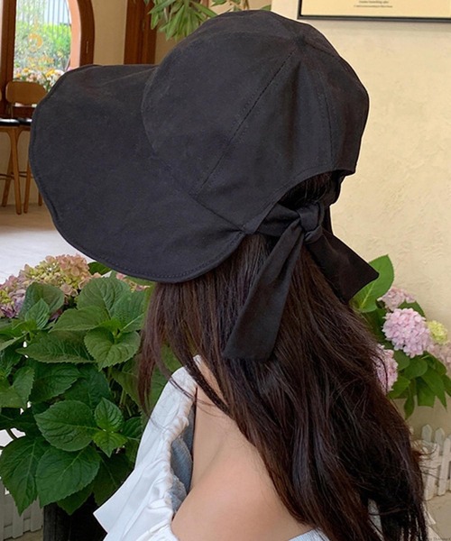 TONE SELECT GOODS（トーンセレクトグッズ）の「pur chouchou/バックリボン サンシェード キャップ P4294（キャップ・レディース・ベージュ/ブラック/ピンク・FREE）」の2枚目の写真