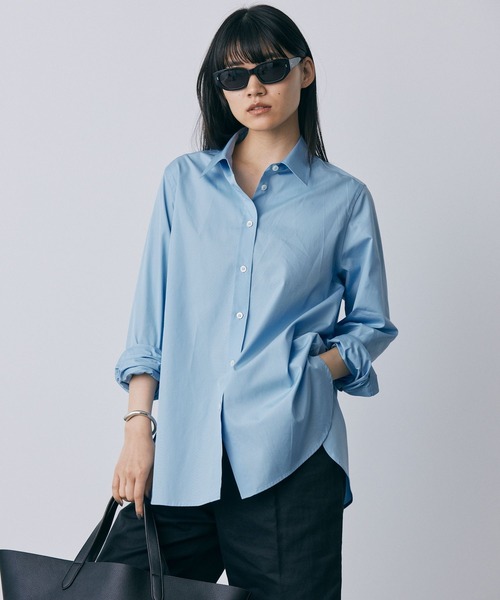 BABYLONE（バビロン）の「ベーシックシャツ（シャツ/ブラウス・レディース・ホワイト/サックスブルー/ベビーピンク・フリー）」の3枚目の写真