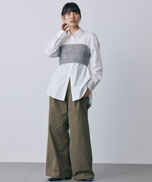 BABYLONE（バビロン）の「ベーシックシャツ（シャツ/ブラウス・レディース・ホワイト/サックスブルー/ベビーピンク・フリー）」の7枚目の写真